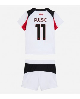 Günstige AC Milan Christian Pulisic #11 Auswärts Trikotsatzt Kinder 2025-26 Kurzarm (+ Kurze Hosen)